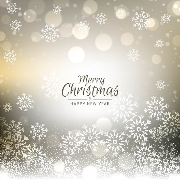 Gratis vector merry christmas bokeh stijlvolle achtergrond