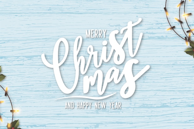 Merry christmas card met letters