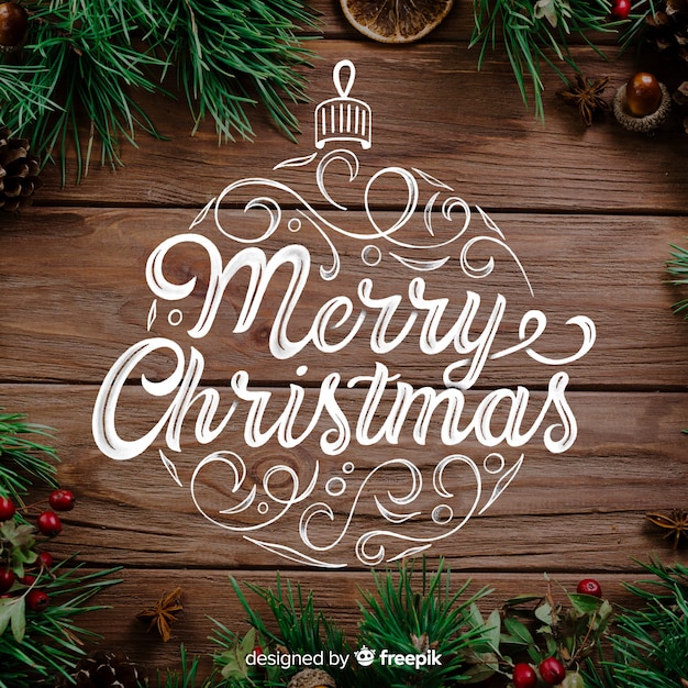 Merry christmas concept met letters