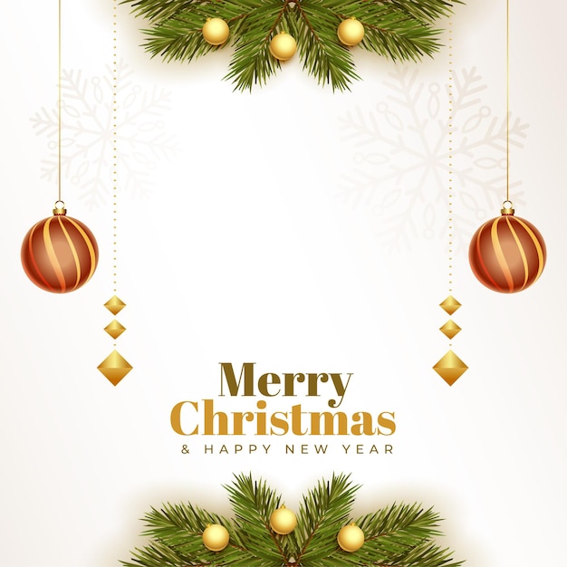 Gratis vector merry christmas decoratieve festival wensen groet ontwerp