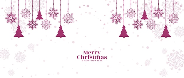 Merry christmas festival banner met decoratieve kerst elementen vector