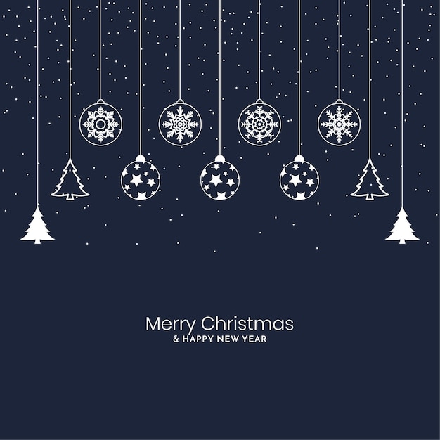 Gratis vector merry christmas festival decoratieve blauwe achtergrond ontwerp vector