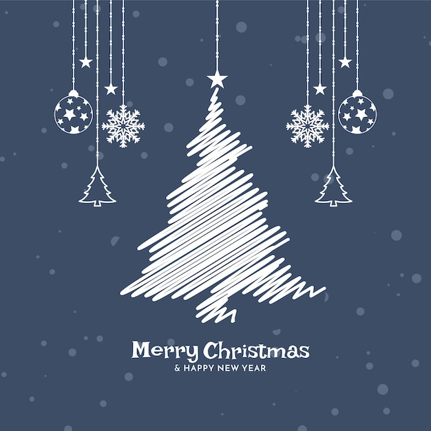 Merry Christmas festival decoratieve kerst elementen achtergrond vector