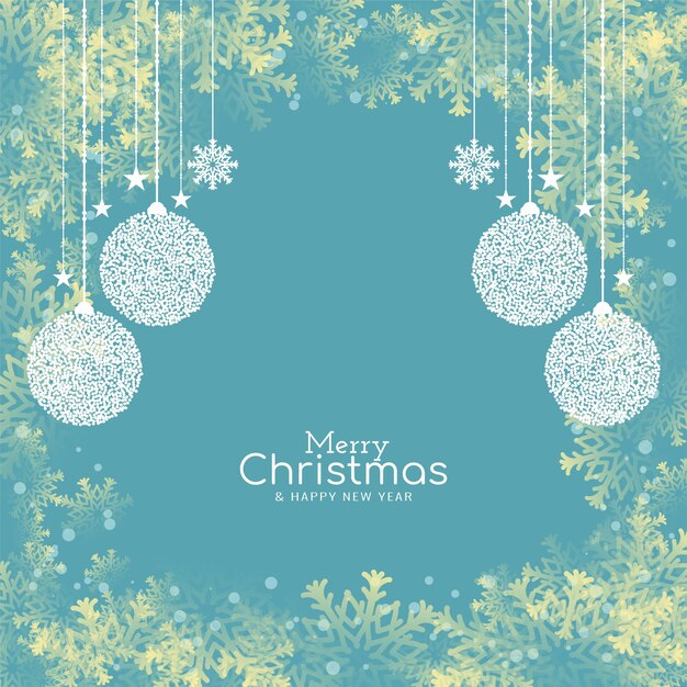 Merry Christmas festival eenvoudige elegante zachte blauwe achtergrond vector