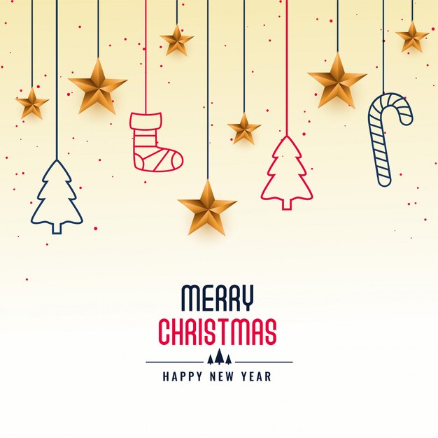 Gratis vector merry christmas festival kaart groet achtergrond