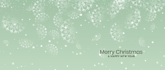 Merry christmas festival zachte groene banner ontwerp vector