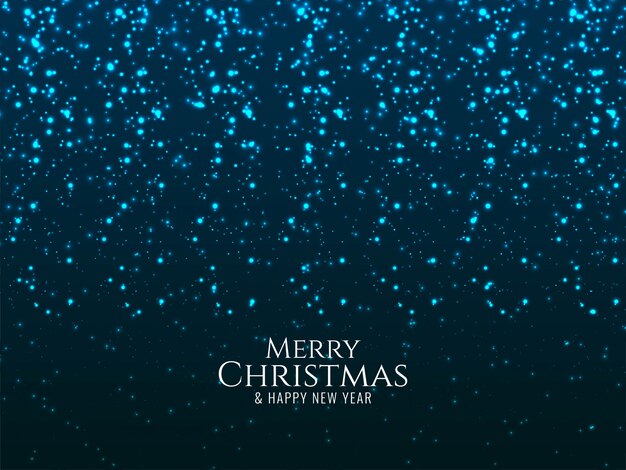 Merry Christmas gloeiende blauwe glitters achtergrond