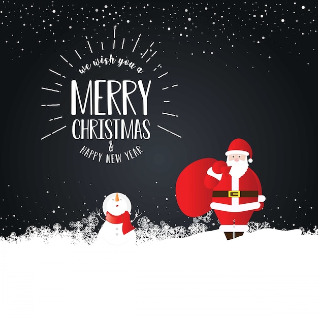 Gratis vector merry christmas santa clause-kaart