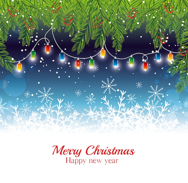 Gratis vector merry christmas wenskaart