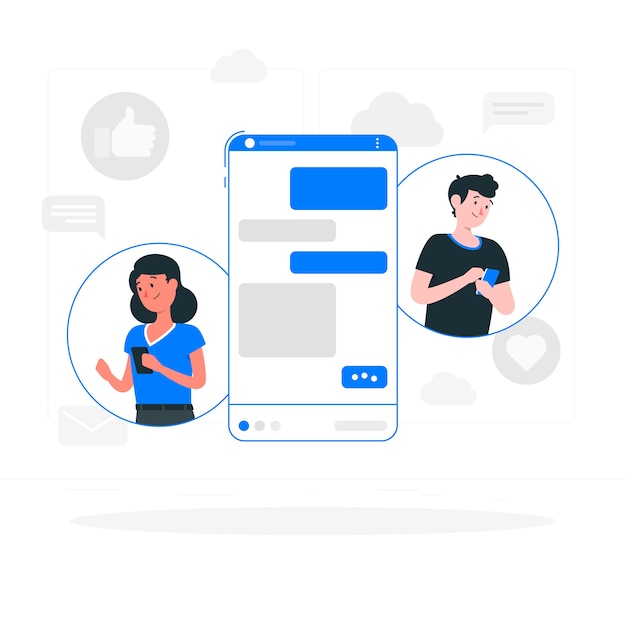 Messenger concept illustratie