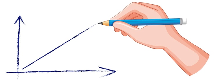 Gratis Vector met de hand een grafiek tekenen