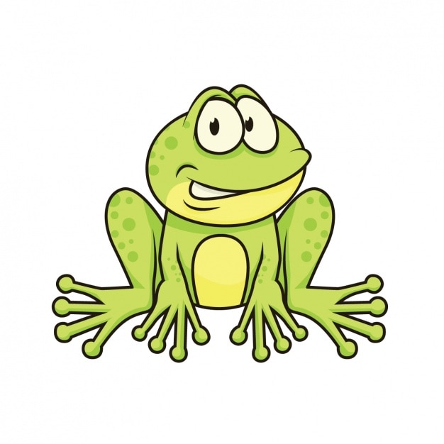 Met de hand geschilderd frog design