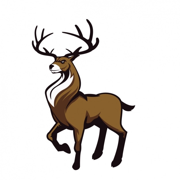 Gratis Vector met de hand geschilderd herten