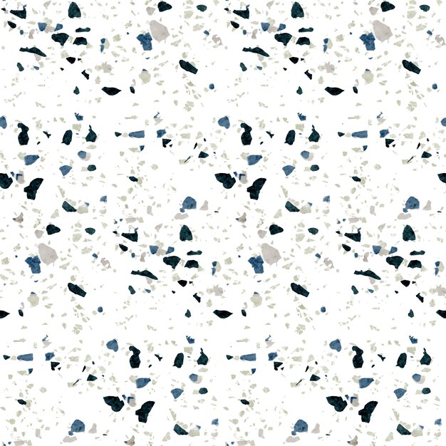 Met de hand geschilderd monochromatisch terrazzo-patroon