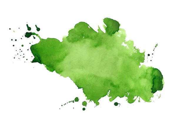 met de hand geschilderde groene kleur vloeibare druppelvlek textuur achtergrond