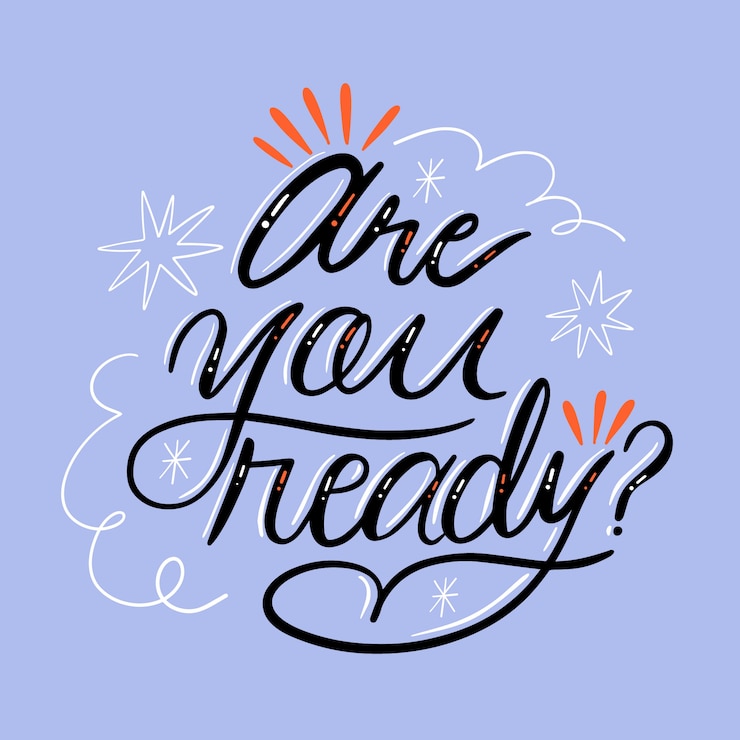 Gratis Vector met de hand getekend plat, ben je klaar met belettering?