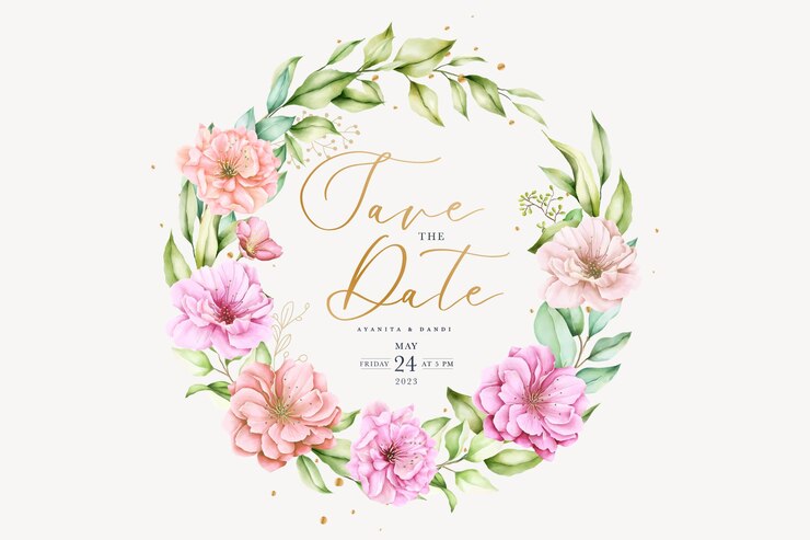 Gratis Vector met de hand getekend sakura-kransontwerp