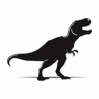 Gratis vector met de hand getekend t-rex silhouet