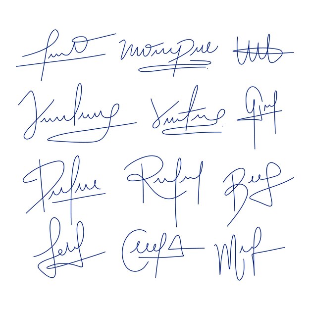 Met de hand getekende handtekening