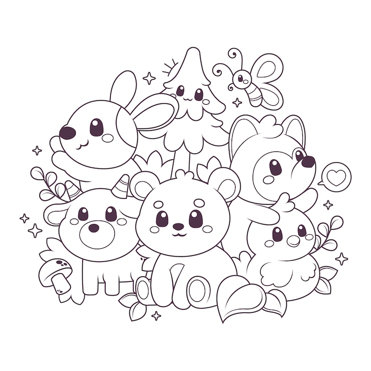 Gratis Vector met de hand getekende illustratie van dierentuindieren