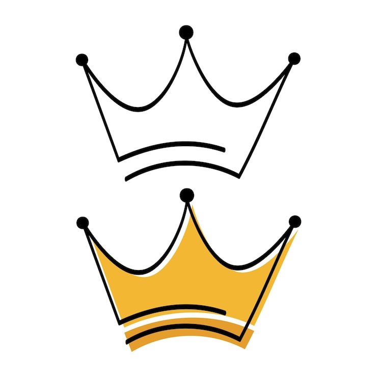 Gratis Vector met de hand getekende kronen