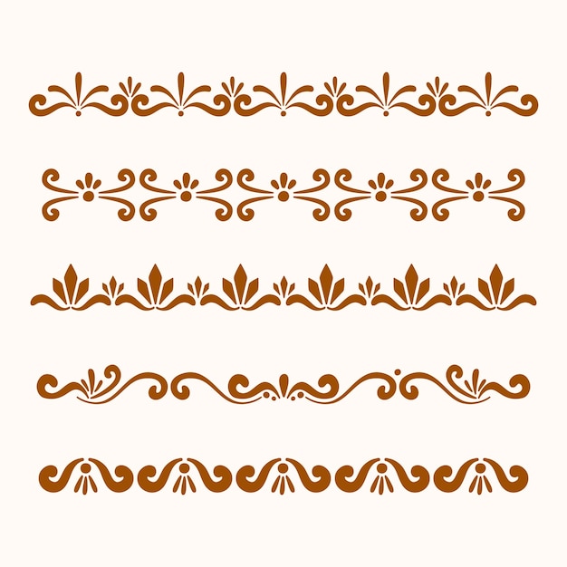 Gratis vector met de hand getekende ornamenten.