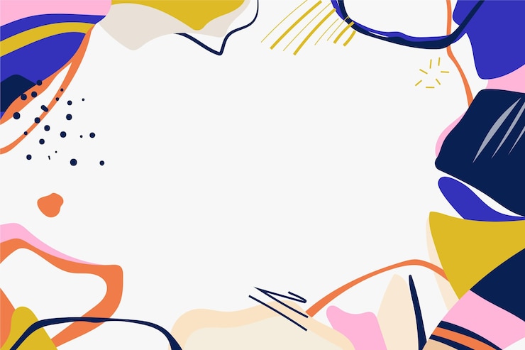 Gratis Vector met de hand getekende platte abstracte vormen achtergrond