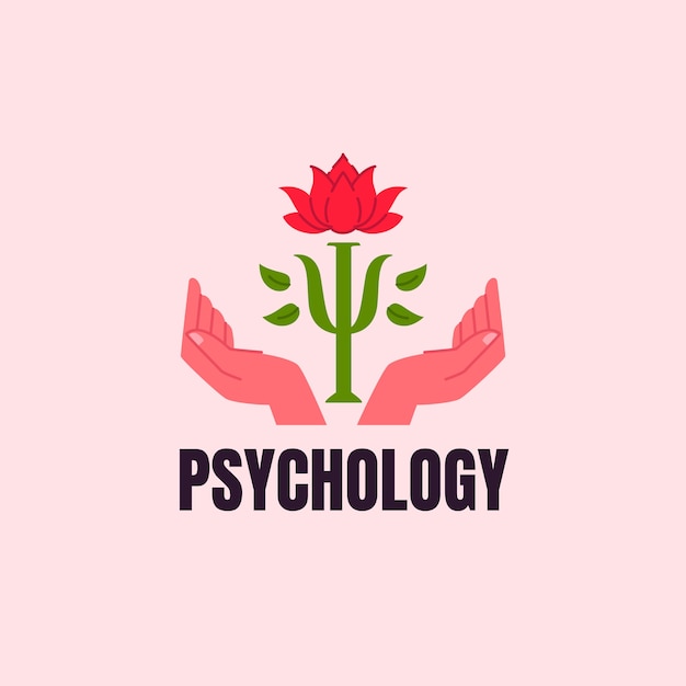 Gratis vector met de hand getekende psychologische icoon logo