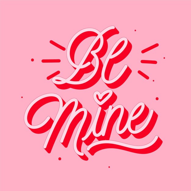 Met de hand getekende valentijnsdaglettering
