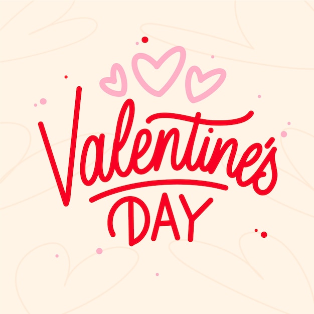 Met de hand getekende valentijnsdaglettering