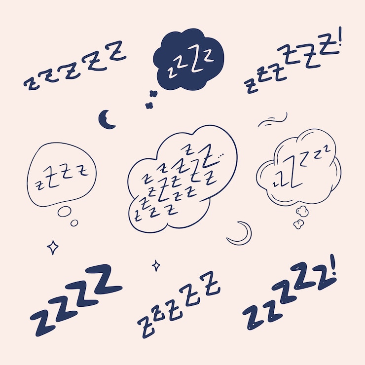 Gratis Vector met de hand getekende zzz doodle element