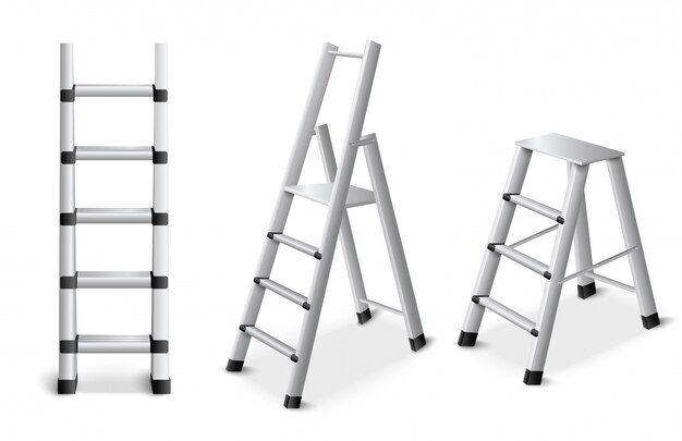 Metalen ladders realistische set