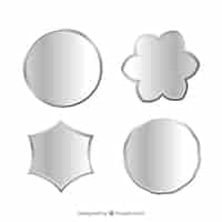 Gratis vector metallic badges