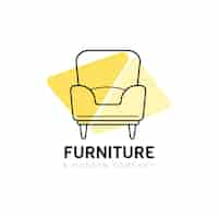 Gratis vector meubellogo met fauteuil