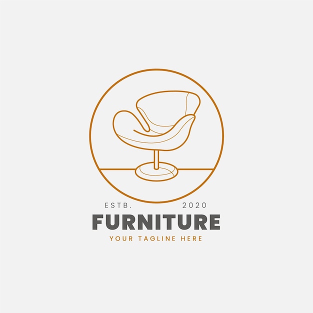Gratis vector meubels logo concept