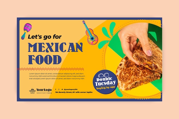 Mexicaans eten banner websjabloon