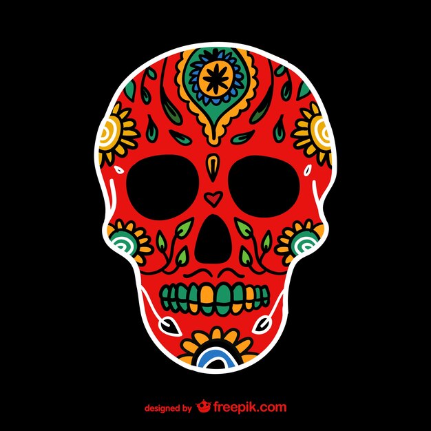 Mexicaanse kleurrijke schedel