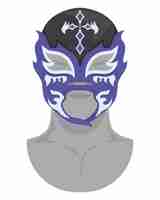 Gratis vector mexicaanse worstelmask paars