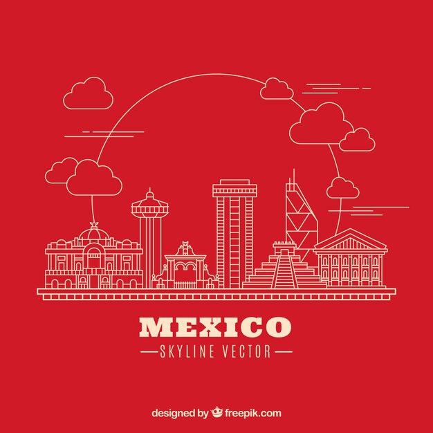 Mexico skyline achtergrond