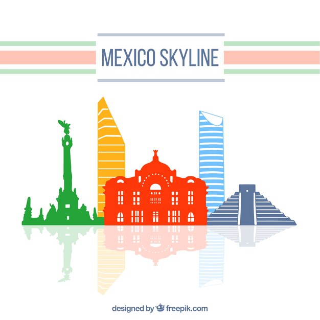 Mexico skyline achtergrond