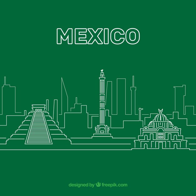 Mexico skyline achtergrond