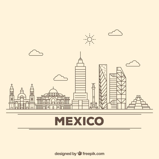 Mexico skyline achtergrond