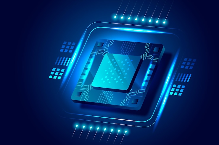 Gratis Vector microchip processor achtergrond