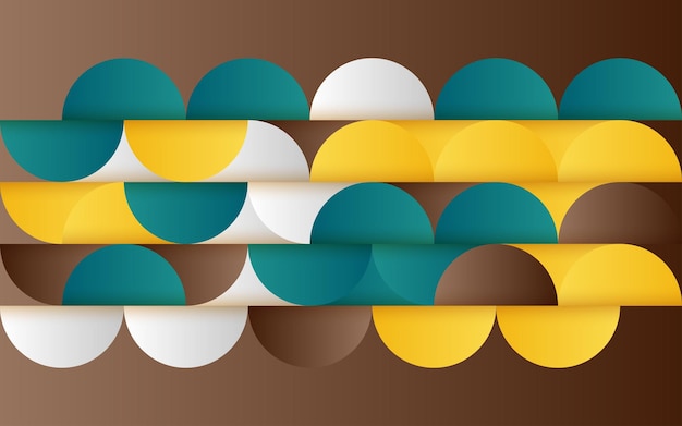 Midcentury geometrisch abstract patroon met eenvoudige vormen en prachtig kleurenpalet eenvoudige geometrische patroonsamenstelling vectorillustratie