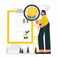 Gratis vector milieu-audit concept illustratie