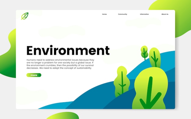 Milieu en natuur informatie grafische website