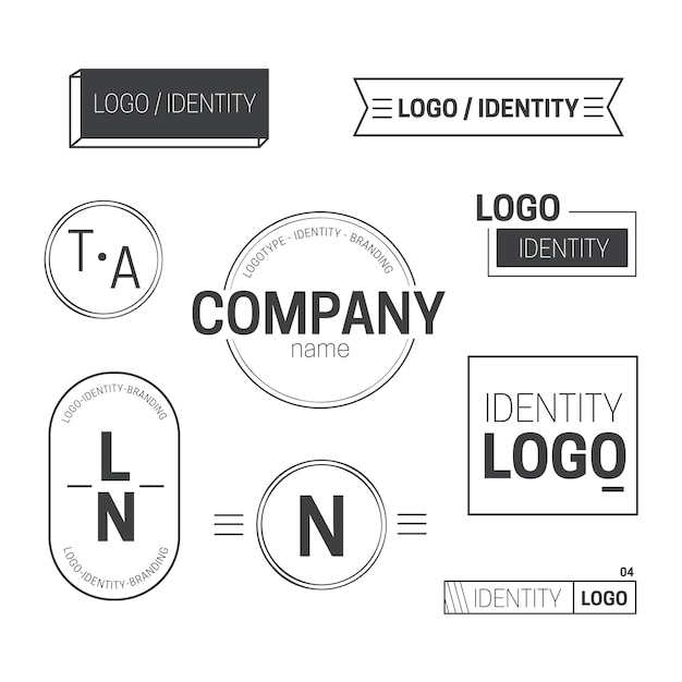 Minimaal logo-element in twee kleuren