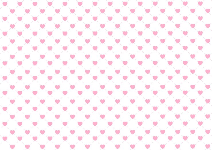 Gratis Vector minimale achtergrond voor valentijnsdag met harten en gestreepte lijnen