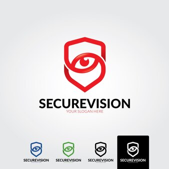Minimale beveiliging oog logo sjabloon vector