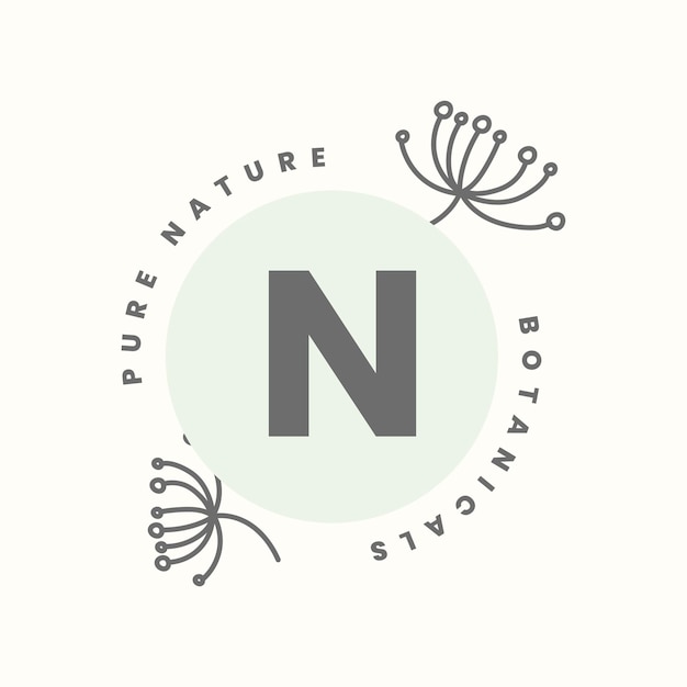 Minimale botanische logo-sjabloon, modern ontwerp voor biologische zakelijke vector